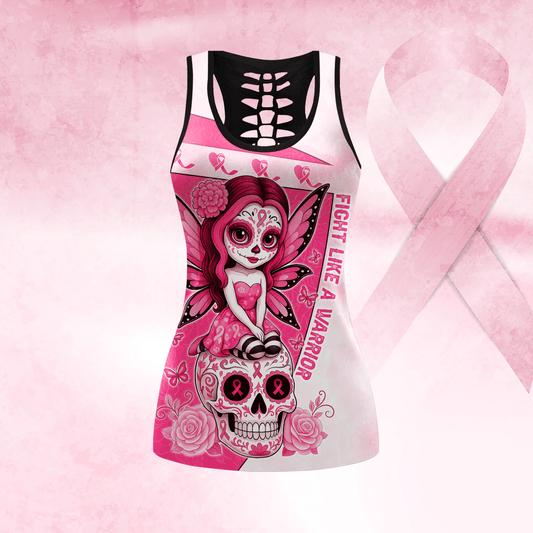 Fight Like A Warrior -  Combo Legging Breast Cancer Awareness, Custom Choo