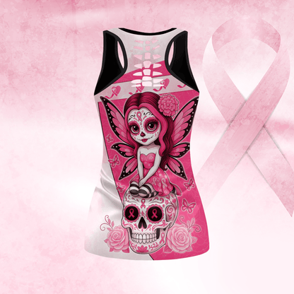 Fight Like A Warrior -  Combo Legging Breast Cancer Awareness