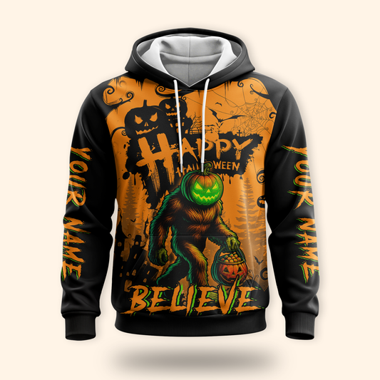 Personalized Sasquatch Pumpkin Head shirt, Custom Choo