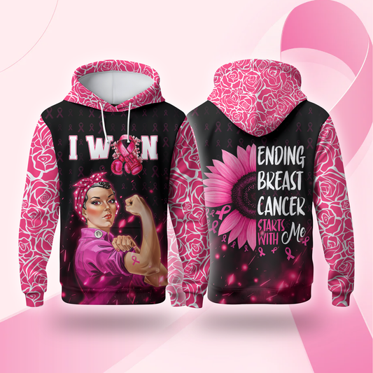 "I Won" Pink Ribbon Fighter Rosie the Riveter