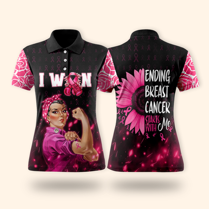 "I Won" Pink Ribbon Fighter Rosie the Riveter
