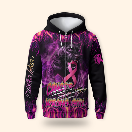 Personalized Cancer Pick The Wrong Girl - Breast Cancer Awareness Shirt, Custom Choo