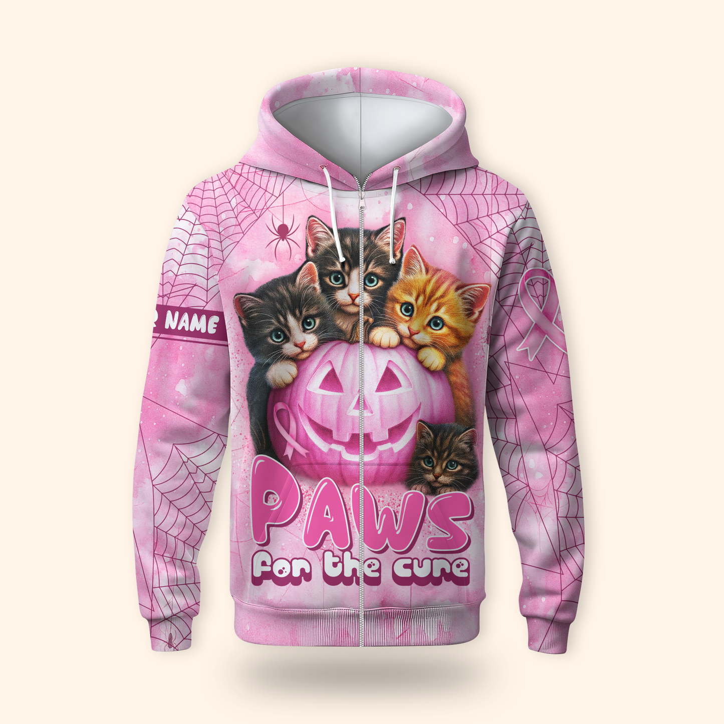 Personalized Pink Paw For The Cure, Custom Choo