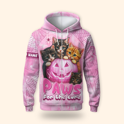 Personalized Pink Paw For The Cure, Custom Choo