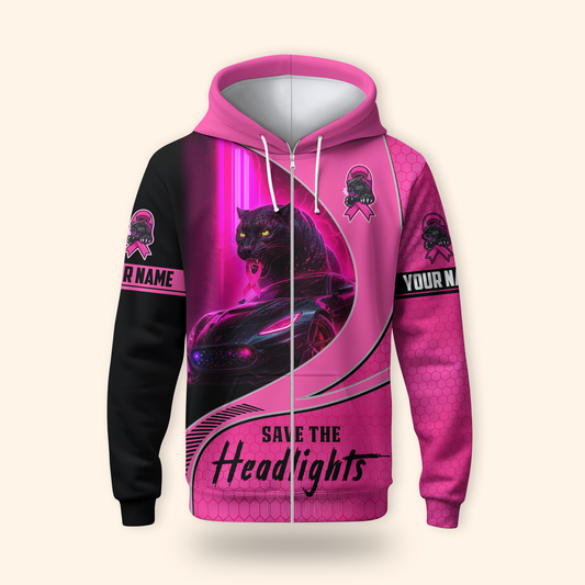 Personalized Save The Headlight - Breast Cancer Awareness Shirt, Custom Choo
