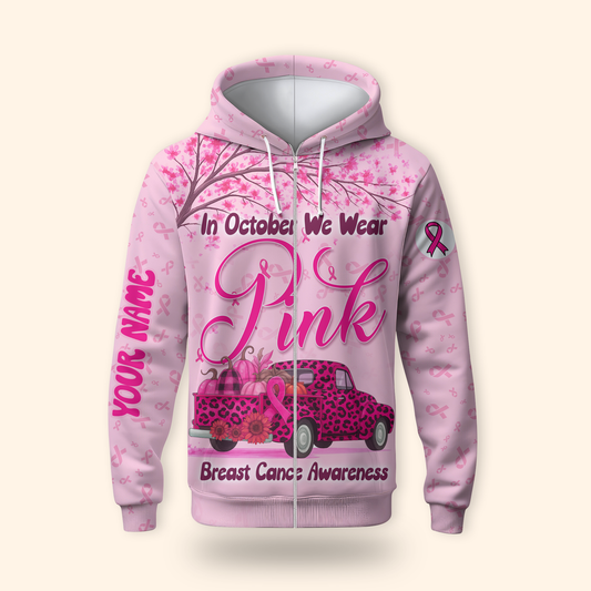 "In October We Wear Pink" Custom shirt