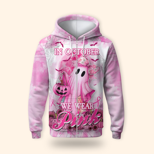 In October We Wear Pink - Breast Cancer Awareness Shirt, Custom Choo