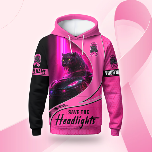 Personalized Save The Headlight - Breast Cancer Awareness Shirt, Custom Choo