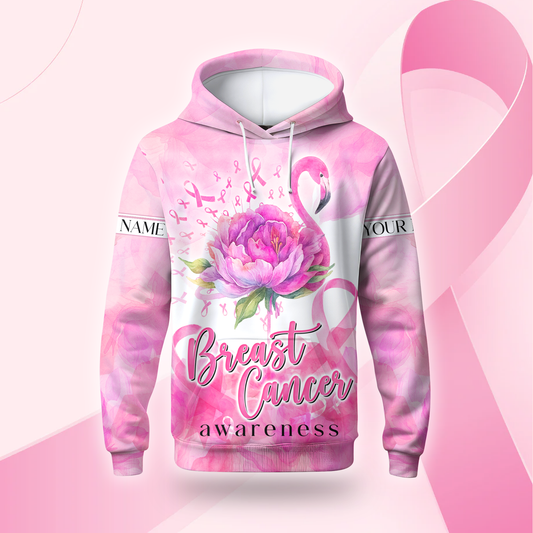 Personalized Flamingo Breast Cancer Awareness, Custom Choo