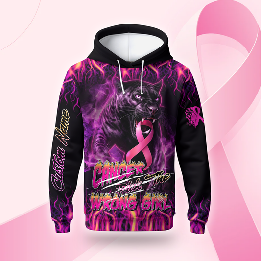 Personalized Cancer Pick The Wrong Girl - Breast Cancer Awareness Shirt
