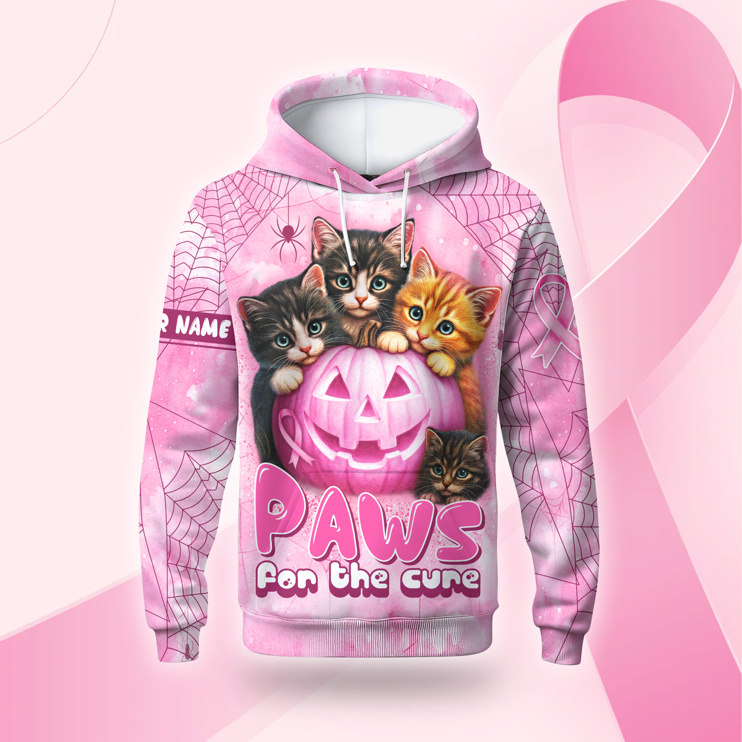Personalized Pink Paw For The Cure, Custom Choo