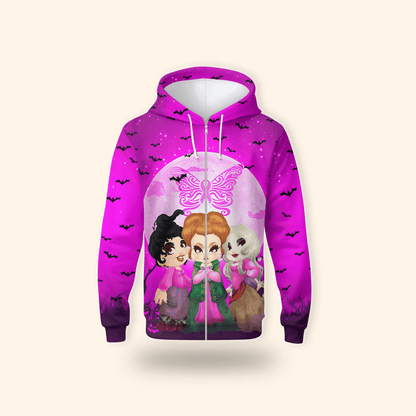 Witchy Trio Zip-Up - Breast Cancer Awareness Shirt