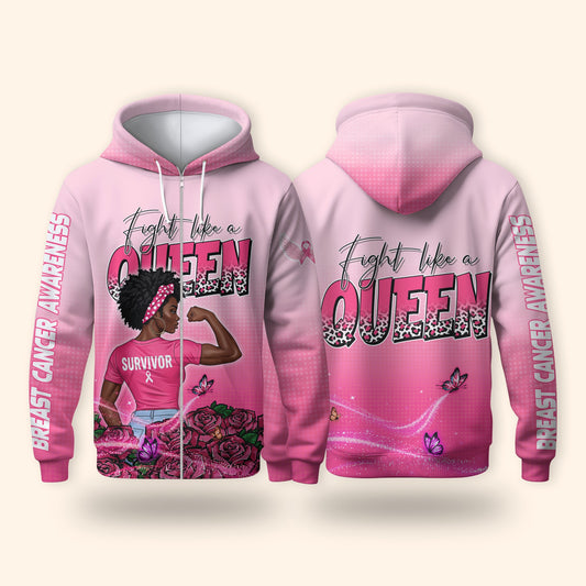 Fight Like A Queen Shirt - Survivor Breast Cancer Awareness Shirt, Custom Choo