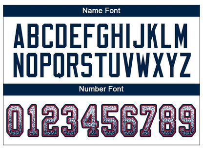 Custom White Navy-Red Drift Fashion Football Jersey