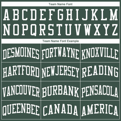 Custom Hunter Green White Round Neck Basketball Jersey