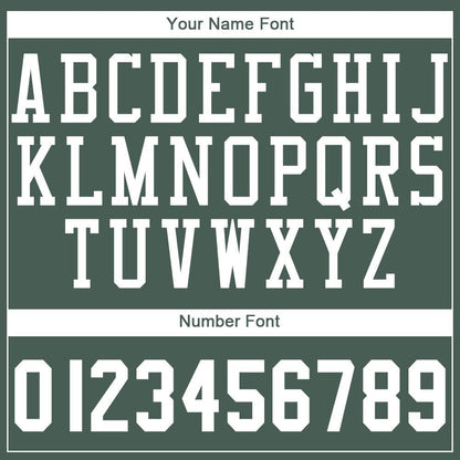 Custom Hunter Green White Round Neck Basketball Uniform Jersey