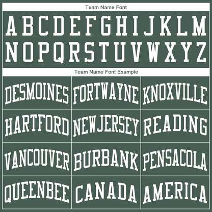 Custom Hunter Green White Round Neck Basketball Uniform Jersey