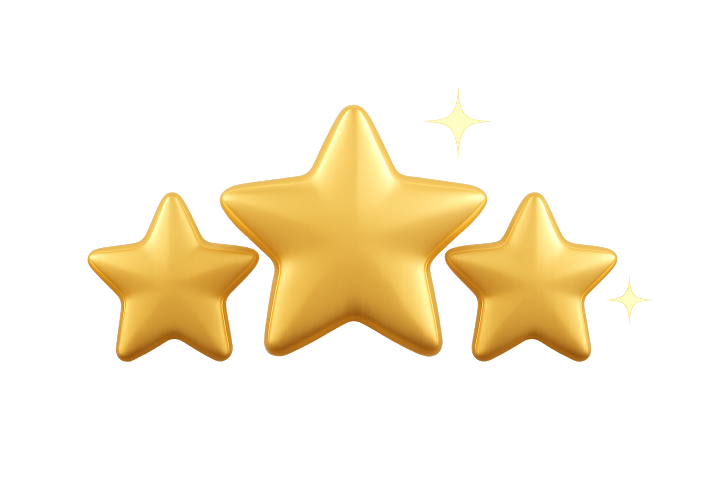 Icon đánh giá 5 sao 3D