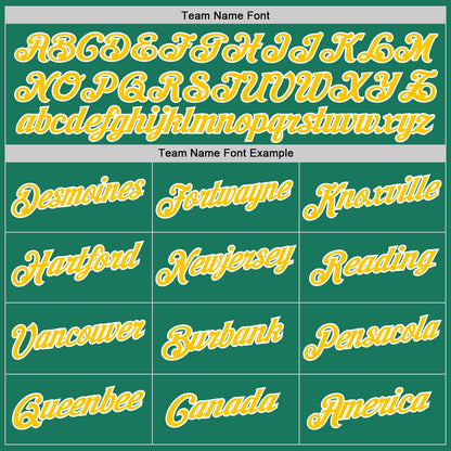 Custom Stitched Kelly Green Gold-White Sports Pullover Sweatshirt Hoodie