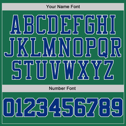 Custom Kelly Green Royal-White Performance T-Shirt