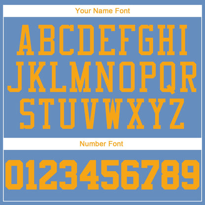 Custom Light Blue Gold Authentic Throwback Rib-Knit Baseball Jersey Shirt