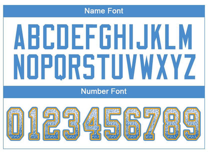 Custom White Powder Blue-Gold Drift Fashion Football Jersey