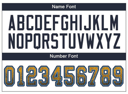 Custom Gold Navy-Powder Blue Drift Fashion Football Jersey