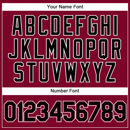 Custom Maroon White Pinstripe Black-White Authentic Basketball Jersey