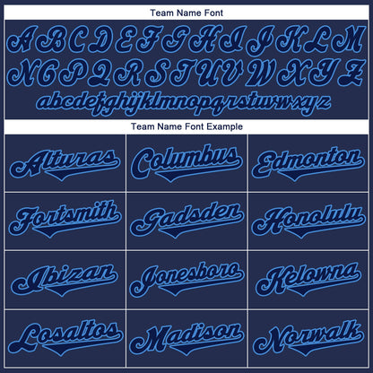 Custom Navy Navy-Powder Blue Authentic Throwback Rib-Knit Baseball Jersey Shirt