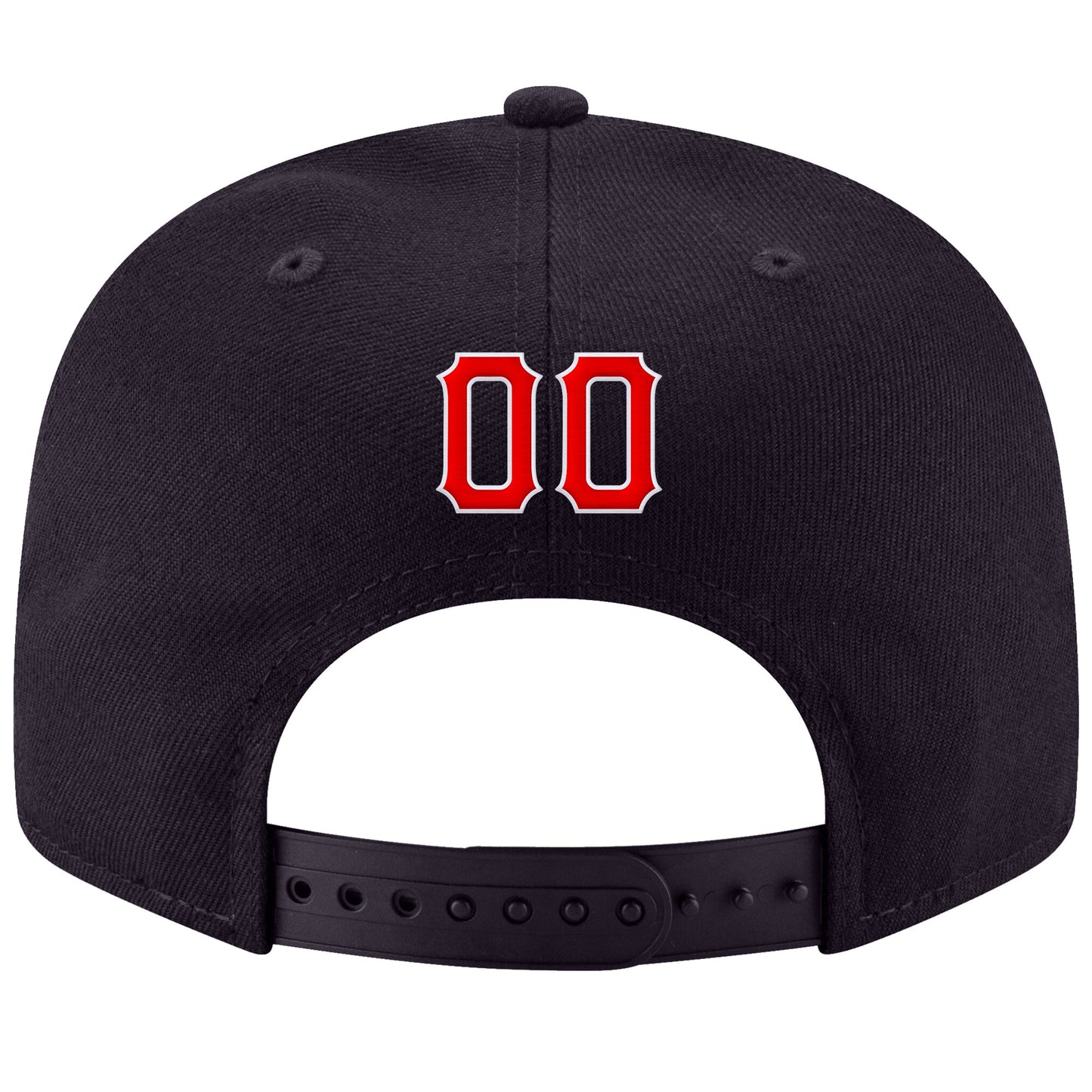 Custom Navy Red-White Stitched Adjustable Snapback Hat