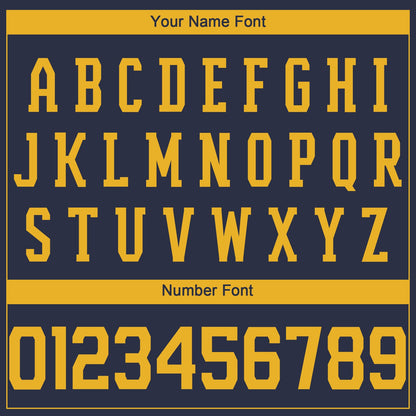 Custom Navy Gold Performance T-Shirt