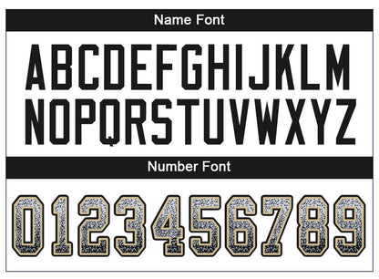 Custom White Black-Vegas Gold Drift Fashion Football Jersey