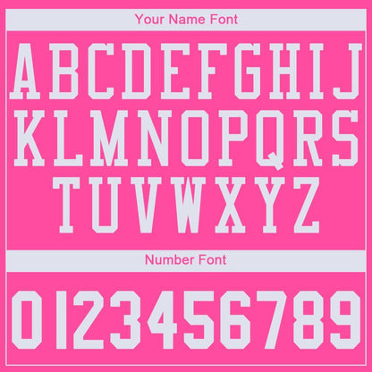 Custom Pink White Round Neck Basketball Jersey