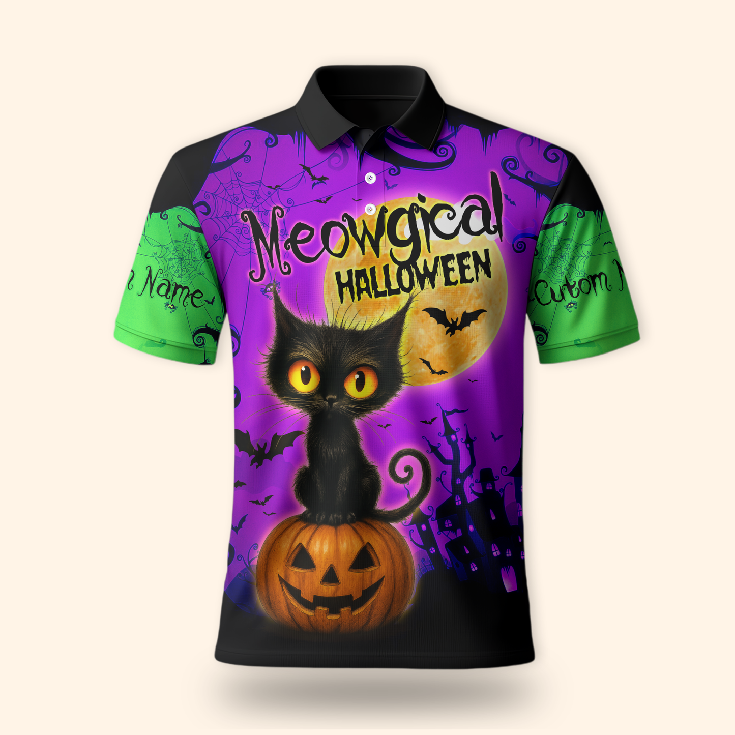 Personalized "Meowgical Halloween" Black Cat shirt