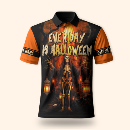 Personalized Every Day Is Halloween Hoodie – Skeleton Lantern Scary Jacket, Custom Choo