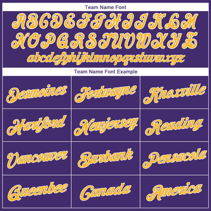 Custom Purple Gold-White Performance T-Shirt