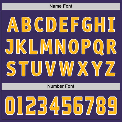 Custom Purple Gold-White Hockey Jersey