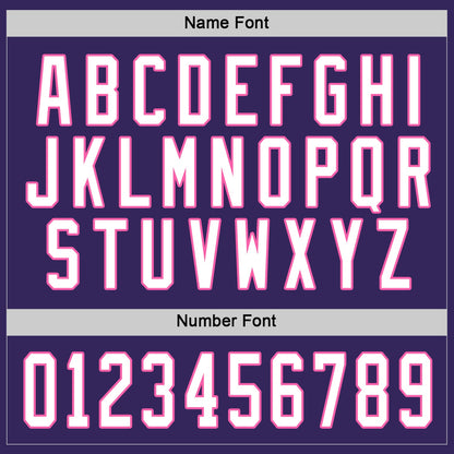 Custom Purple White-Pink Hockey Jersey