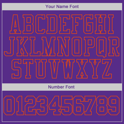 Custom Stitched Purple Purple-Orange Sports Pullover Sweatshirt Hoodie