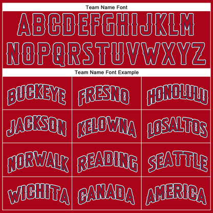 Custom Red Red-Navy Performance T-Shirt