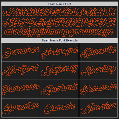 Custom White-Black Orange Authentic Split Fashion Baseball Jersey