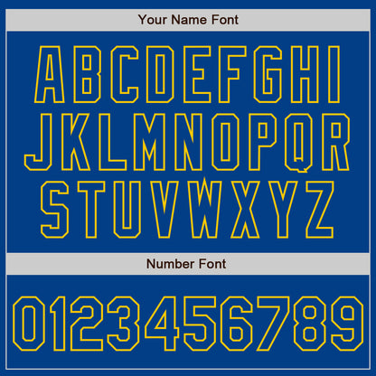 Custom White Royal-Gold Authentic Split Fashion Baseball Jersey