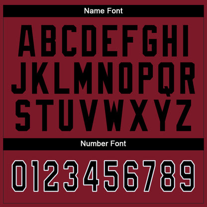 Custom Cardinal Black-White Split Fashion Football Jersey