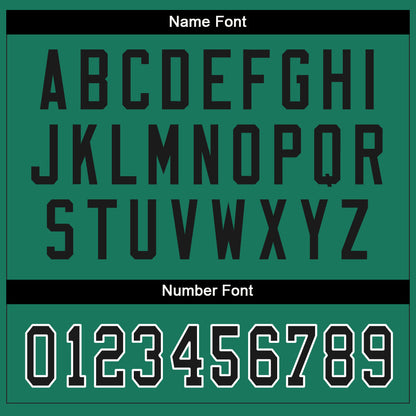 Custom Kelly Green Black-White Split Fashion Football Jersey