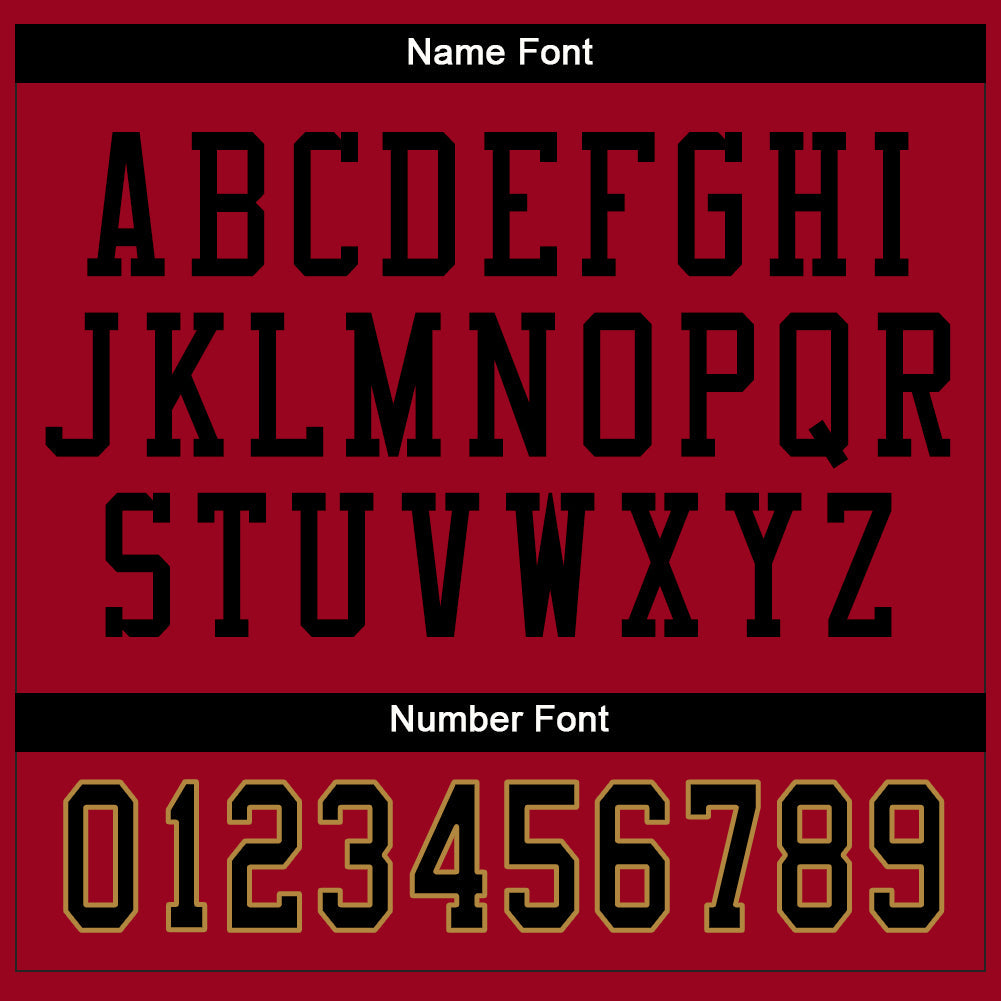 Custom Red Black-White Split Fashion Football Jersey