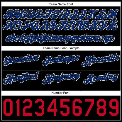 Custom White Royal-Black Authentic Throwback Split Fashion Basketball Shorts