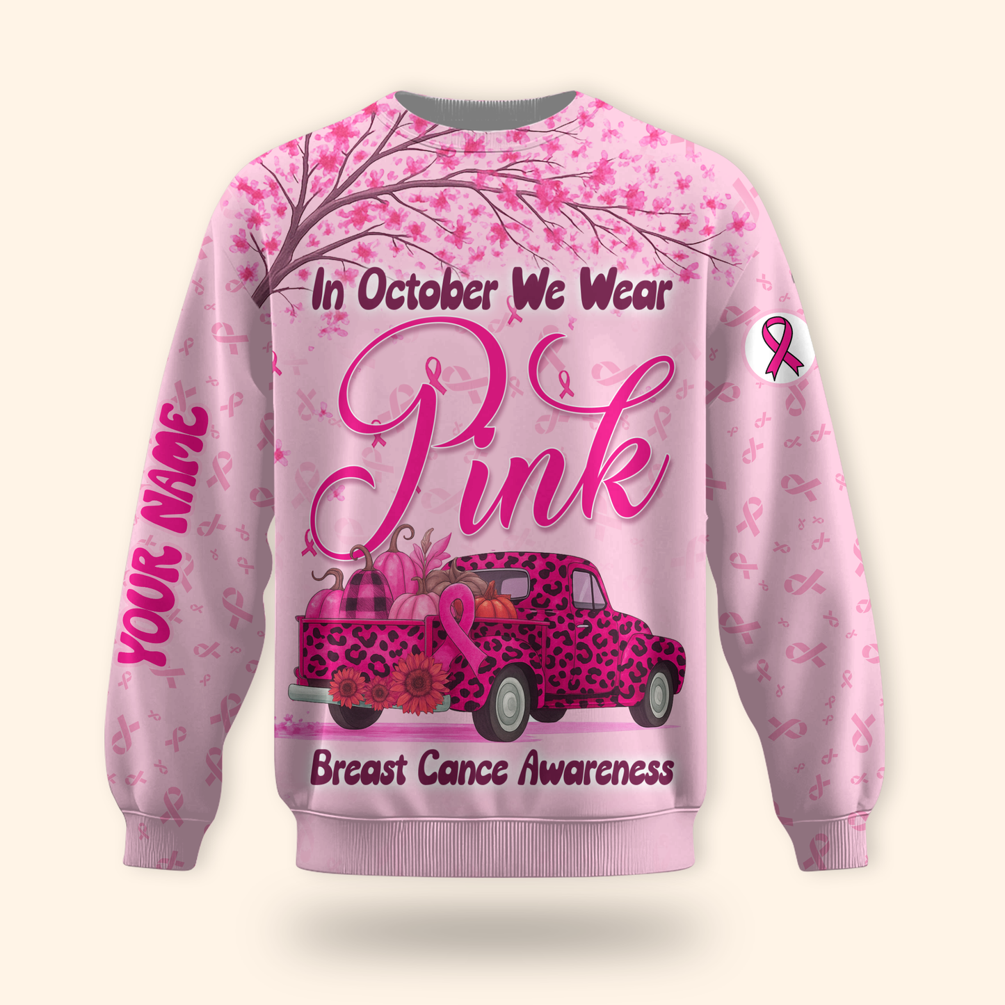 "In October We Wear Pink" Custom shirt