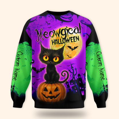 Personalized "Meowgical Halloween" Black Cat shirt