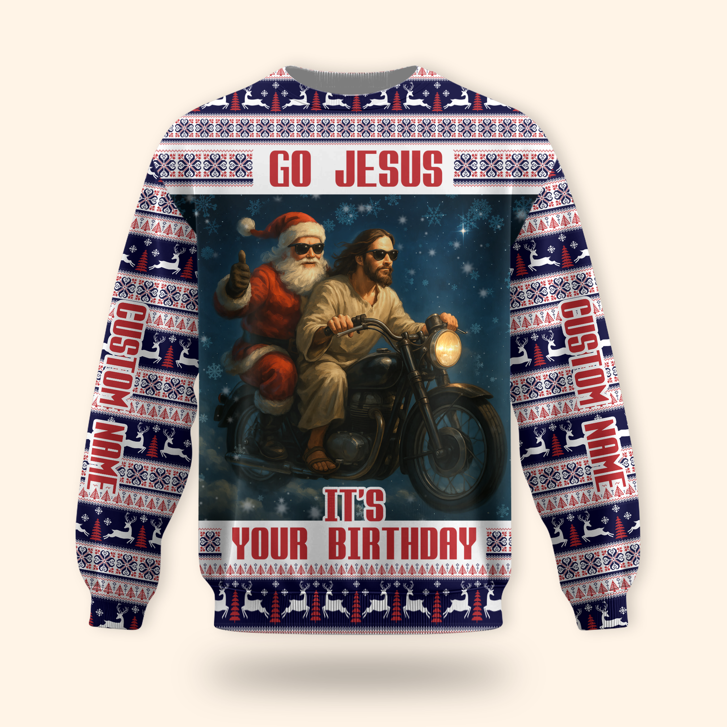 Go Jesus It’s Your Birthday Hoodie – Funny Christmas Zip Up Sweatshirt