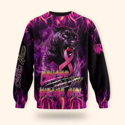 Personalized Cancer Pick The Wrong Girl - Breast Cancer Awareness Shirt